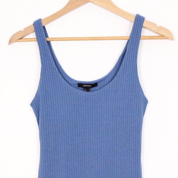 *Forever 21 Blue Ribbed Midi Dress - Picture 4 of 5
